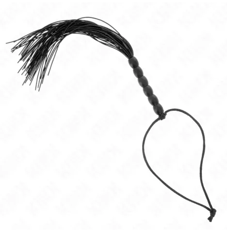 KINK - MINI LÁTIGO DE SILICONA CON AGARRE 6 BOLAS NEGRO 26 CM