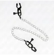 KINK - FLACHE KETTE NIPPELKLEMMEN SILBER 30 CM