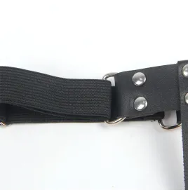 SUBBLIME - 953744 ADJUSTABLE LEATHER PUNK GARTER BLACK ONE SIZE