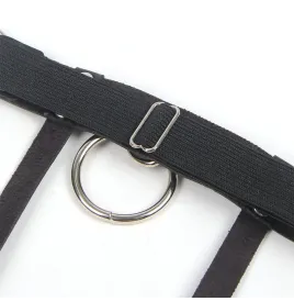 SUBBLIME - 953744 VERSTELLBARES PUNK-STRUMPFHOSE AUS LEDER SCHWARZ EINE GRÖSSE