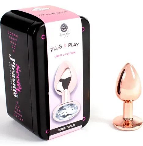 SECRETPLAY - METAL BUTT PLUG ROSE GOLD SMALL SIZE 7 CM