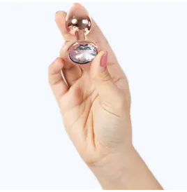 SECRETPLAY - TAPPO IN METALLO ORO ROSA TAGLIA PICCOLA 7 CM
