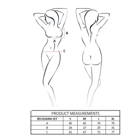 PASSION - BELISSANA REGGISENO PERIZOMA NERO S-M