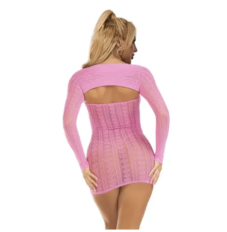 SUBBLIME - 952471 VESTITO A RETE ROSA TAGLIA UNICA
