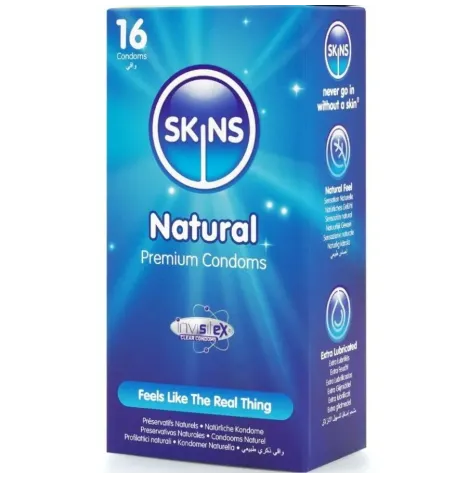 SKINS - PRESERVATIVI NATURALI PREMIUM CONFEZIONE DA 16