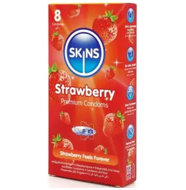 SKINS - ERDBEERE PREMIUM-KONDOME PACKUNG 8