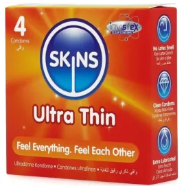 SKINS - PACK DE 4 PRÉSERVATIFS ULTRA FINS PREMIUM