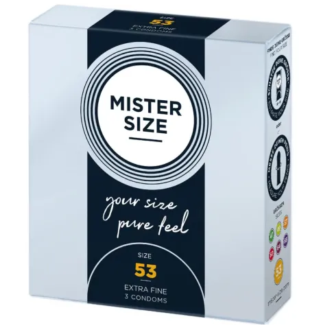MISTER SIZE - PRÉSERVATIF TAILLE M 53 MM (3 UNITÉS)