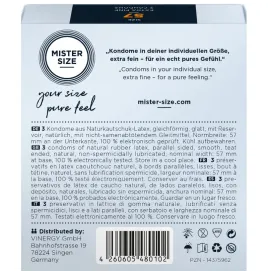 MISTER SIZE - PRÉSERVATIF TAILLE L 57 MM (3 UNITÉS)