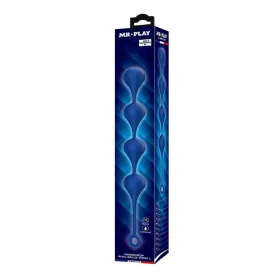 MR PLAY - PERLE ANALI IN SILICONE BLU TAGLIA L 42,6 CM