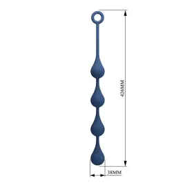 MR PLAY - PERLE ANALI IN SILICONE BLU TAGLIA L 42,6 CM