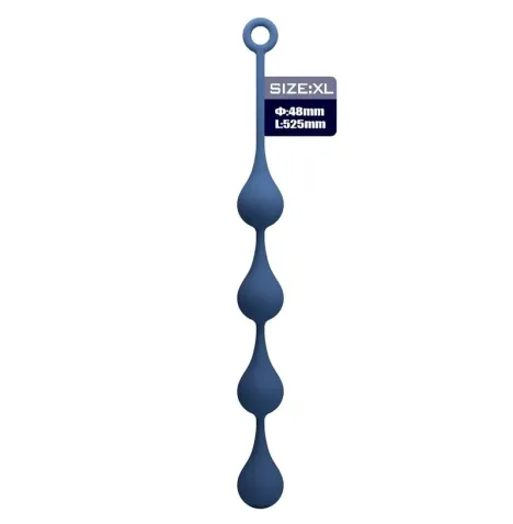 MR PLAY - BLUE SILICONE ANAL BEADS SIZE XL 52.5 CM