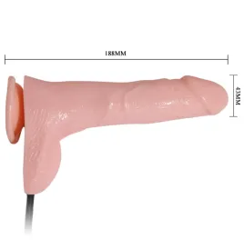 BAILE - GODE RÉALISTE GONFLABLE AVEC VENTOUSE 15 CM