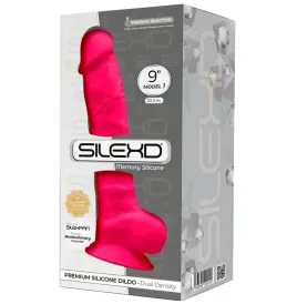 SILEXD - MODÈLE 1 PÉNIS RÉALISTE PREMIUM SILEXPAN SILICONE FUCHSIA 23 CM