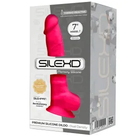 SILEXD - MODELO 1 PENE REALÍSTICO SILICONA PREMIUM SILEXPAN FUCSIA 17.5 CM
