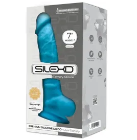 SILEXD - MODEL 1 REALISTIC PENIS PREMIUM SILEXPAN SILICONE BLUE 17.5 CM