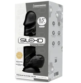 SILEXD - MODEL 1 REALISTIC PENIS PREMIUM SILEXPAN SILICONE BLACK 21.5 CM