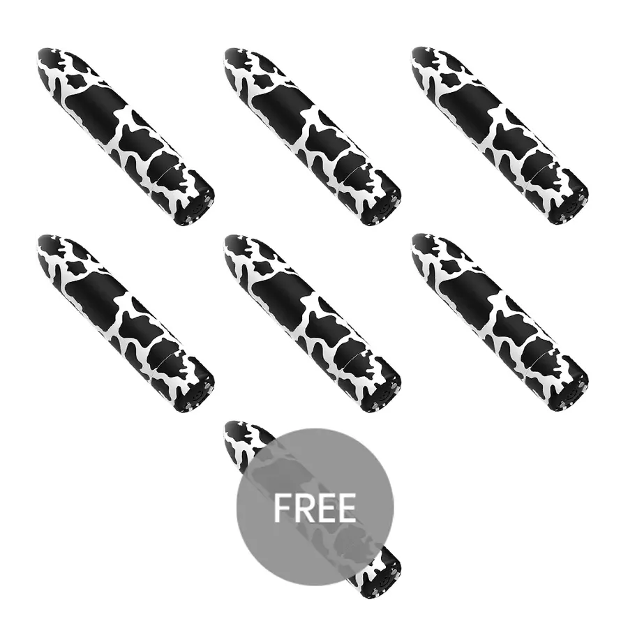 CUSTOM BULLETS - BALA RECARGABLE COW 10 INTENSIDADES 6 1 GRATIS CUSTOM BULLETS - BALA RECARGABLE COW 10 INTENSIDADES 6 1 GRATIS