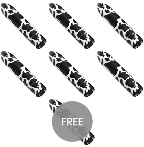 CUSTOM BULLETS - BALA RECARGABLE COW 10 INTENSIDADES 6 1 GRATIS