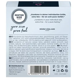 MISTER SIZE - CONDOMS SIZE XXL 64 MM (3 UNITS)