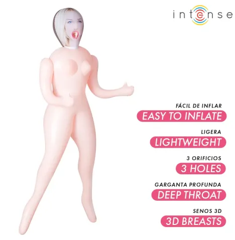 INTENSE DOLLS - POUPÉE GONFLABLE INGRID À TROIS ORIFICES
