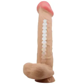 PRETTY LOVE - DILDO REALISTICO SLIDING SKIN SERIES CON VENTOSA SCORREVOLE DELLA PELLE FLESH 26 CM