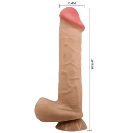 PRETTY LOVE - DILDO REALISTICO SLIDING SKIN SERIES CON VENTOSA SCORREVOLE DELLA PELLE FLESH 26 CM