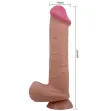 PRETTY LOVE - SLIDING SKIN SERIES REALISTIC DILDO WITH SLIDING SKIN SUCTION CUP BROWN 26 CM PRETTY LOVE - SLIDING SKIN SERIES REALISTIC DILDO WITH SLIDING SKIN SUCTION CUP BROWN 26 CM