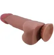 PRETTY LOVE - SLIDING SKIN SERIES REALISTISCHER DILDO MIT GLEITENDEM BRAUNEN HAUT-SAUGNAP 21,8 CM