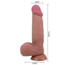 PRETTY LOVE - SLIDING SKIN SERIES REALISTISCHER DILDO MIT GLEITENDEM BRAUNEN HAUT-SAUGNAP 21,8 CM