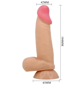 PRETTY LOVE - SLIDING SKIN SERIES REALISTISCHER DILDO MIT SLIDING SKIN SAUGNAPF 19,4 CM