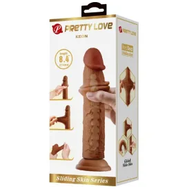PRETTY LOVE - KEON REALISTIC DILDO 21 CM BROWN