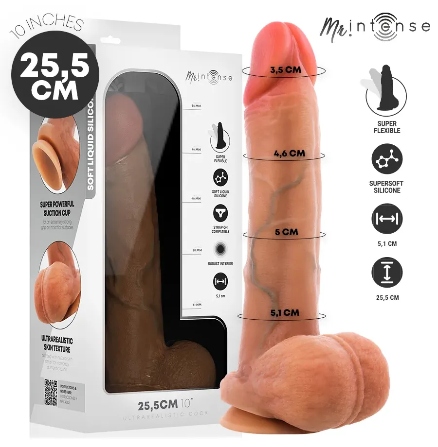 MR INTENSE - GARY XL PENE IN SILICONE ULTRA-REALISTICO CON TESTICOLI 25,5 CM -Ø- 5,1 CM