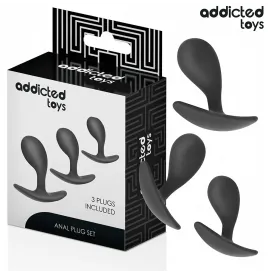 ADDICTED TOYS - SET OF 3 ANAL PLUG SILICONE MODEL 3