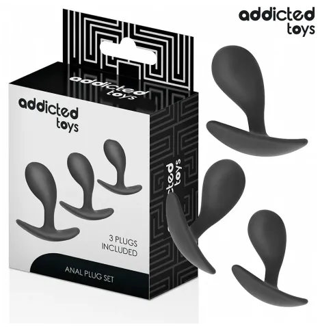 ADDICTED TOYS - SET OF 3 ANAL PLUG SILICONE MODEL 3