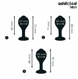 ADDICTED TOYS - LOT DE 3 PLUG ANAL AVEC BIJOU