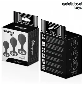 ADDICTED TOYS - LOT DE 3 PLUG ANAL AVEC BIJOU