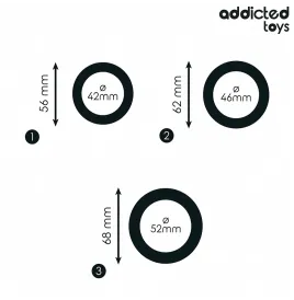 ADDICTED TOYS - SET DI ANELLI PIATTI IN SILICONE