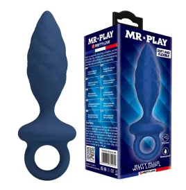 MR PLAY - PLUG ANALE TESTURIZZATO CON ANELLO BLU L