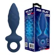 MR PLAY - PLUG ANALE TESTURIZZATO CON ANELLO BLU L MR PLAY - PLUG ANALE TESTURIZZATO CON ANELLO BLU L