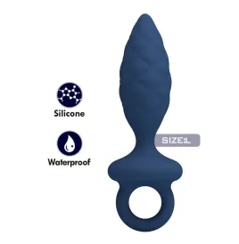 MR PLAY - PLUG ANAL TEXTURÉ AVEC ANNEAU BLEU L