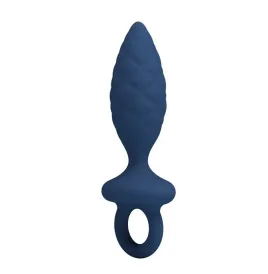 MR PLAY - PLUG ANAL TEXTURIZADO CON ANILLA AZUL L
