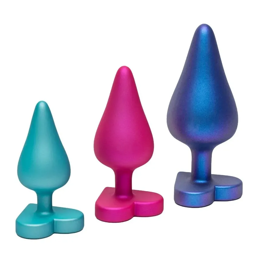 ROMP - LUSTER ANAL TRAINING KIT S-M-L WITH HEART-SHAPED BASE