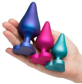 ROMP - LUSTER ANAL TRAINING KIT S-M-L WITH HEART-SHAPED BASE