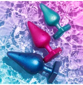 ROMP - LUSTER KIT DE ENTRENAMIENTO ANAL S-M-L CON BASE EN FORMA DE CORAZÓN