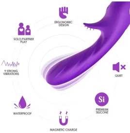 ARMONY - ROMANCE VIBRADOR CON ESTIMULADOR VIOLETA