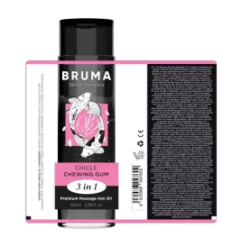 BRUMA - PREMIUM-MASSAGEÖL MIT WÄRMEEFFEKT, GUM-GESCHMACK 3 IN 1 - 100 ML