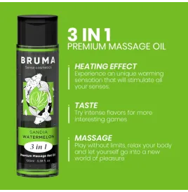 BRUMA - PREMIUM MASSAGE HOT OIL WATERMELON 3 IN 1 - 100 ML