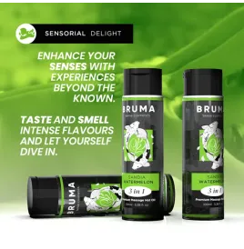 BRUMA - PREMIUM-MASSAGEÖL MIT WÄRMEEFFEKT, WASSERMELONE-GESCHMACK 3 IN 1 - 100 ML