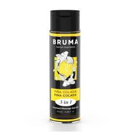 BRUMA - OLIO DA MASSAGGIO PREMIUM EFFETTO CALORE SAPORE PINA COLADA 3 IN 1 - 100 ML